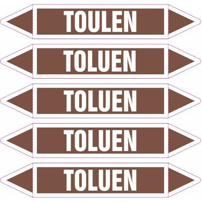Grafiko | Toluen - dle ČSN 13 0072 - Materiál fólie s ochrannou laminací, Rozměr aršík 5ks šipka 250x52mm