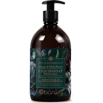 Barwa Стягащ и подхранващ течен сапун с натурални масла BARWA SPA Experience Liquid soap ORANGE & WHITE FLOWERS (BCSE336740)