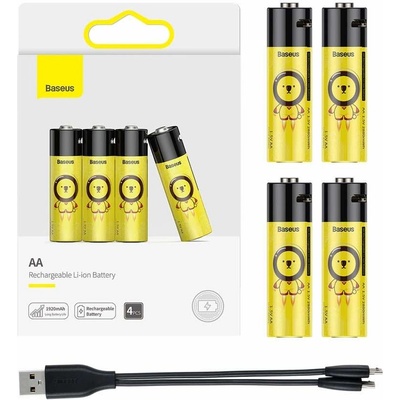 Baseus 4xAA 1920mAh Batteries (PCWH000311) - 4 броя презареждаеми батерии AA 1920mAh