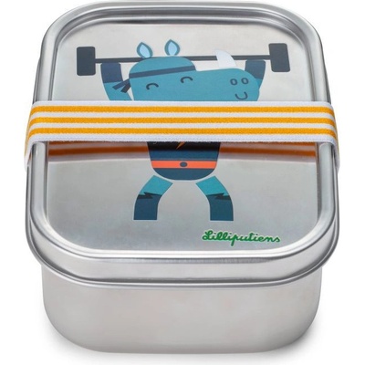 Lilliputiens - nerezový svačinový box - nosorožec Marius uni