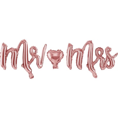 PartyDeco Фолиев балон Mr and Mrs