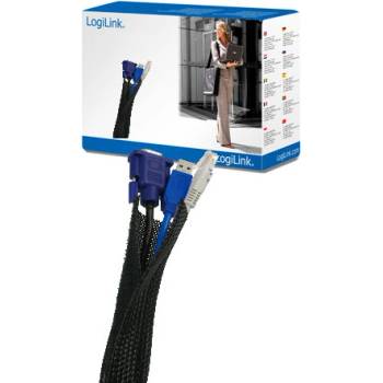 LogiLink Гъвкав органайзер за кабели, черен (KAB0006) (KAB0006)