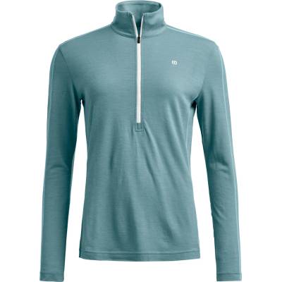 Ortovox Дамско мериносово термобельо Ortovox Women's 185 Rock'N'Wool Zip Neck Merino base layer - Icy Shore (115-2706-0314)