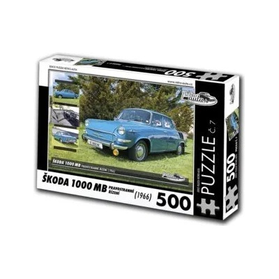 Retro cars - Puzzle Škoda 1000 MB (1966) - 500 piese
