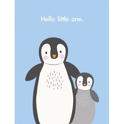 Rex London - Поздравителна картичка - Здравей, мъниче - Пингвини (27648)