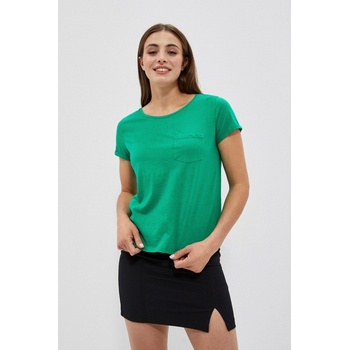 Moodo Памучна тениска с джобче в зелено Moodo Moodo | Zelen | ЖЕНИ | XS