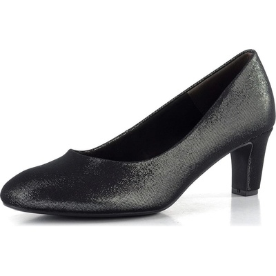 Tamaris třpytivé lodičky pewter glam 1-22418-41
