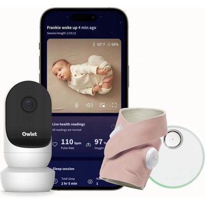 Owlet Dream Duo Chytrá ponožka + Kamera Cam 2 matně růžová – Zbozi.Blesk.cz
