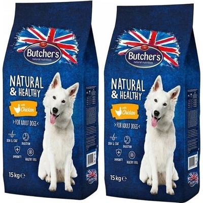 Butcher’s Natural & Healthy Dog Dry Chicken s kuřecím masem 2 x 15 kg