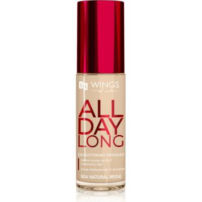 AA Wings of Color All Day Long Long Lasting Foundation дълготраен фон дьо тен цвят 504 Natural Beige 30ml