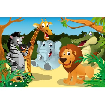 DIMEX ART s. r. o Флизелинов фототапет диви африкански животни 375 x 250 см