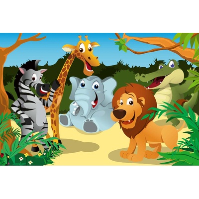 DIMEX ART Флизелинов фототапет диви африкански животни 375 x 250 см