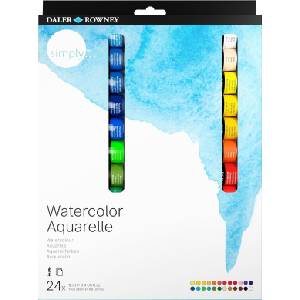 Daler-Rowney Simply Комплект акварелни бои 24 x 12 ml (134500124)