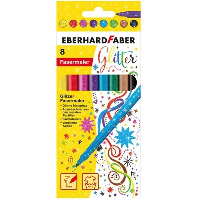 Eberhard Faber Флумастери, с блясък, 8 цвята (1010180007)