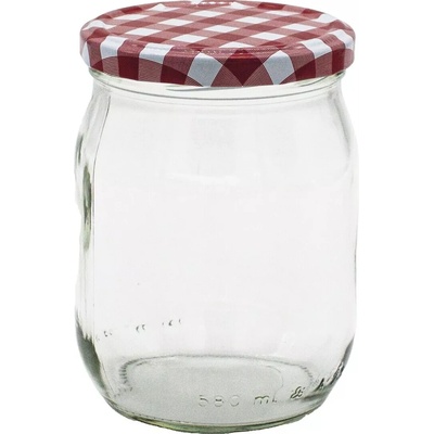 Gastro Zaváracie poháre skrutkovacie viečko kockovaný vzor 6 ks x 580ml