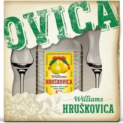 Wiliams Hruškovica 45% 0,7 l (darčekové balenie 2 poháre)