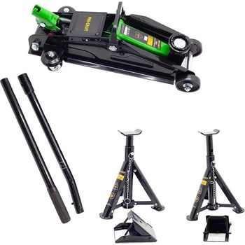 PROCRAFT Крик хидравличен крокодил 2 т, 135-400 мм, procraft pj25s, к-т 2 бр. стойки, 2 бр. подложки (uni-07442)