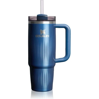 Stanley Quencher H2.O FlowState Fluted Tumbler nerezový tumbler s brčkem střední Glacial Blue Shine 890 ml