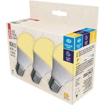 Emos LED žiarovka True Light A60 E27 7,2 W 60 W 806 lm teplá biela
