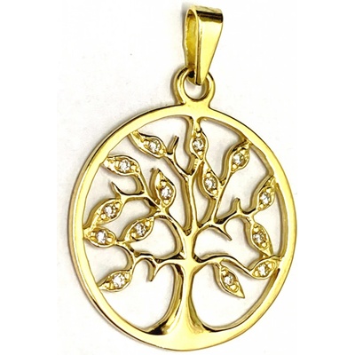 Zlatnictví Zlatíčko Zlatý přívěsek strom života se zirkony 010.00035