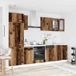 vidaXL Кухненски единица Lyon 8 бр. Старо дърво Инженерна дървесина (3445840)