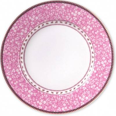 Pip Studio Floral Talíř mělký růžový 26,5cm
