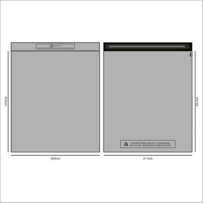 Poštovní recyklovaná plastová obálka s klopou 53.3x61.0cm