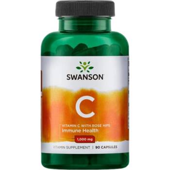 Image 1 of Swanson Vitamin C with Rose Hips 1000 mg [90 капсули]