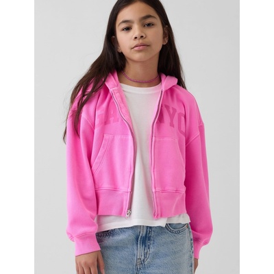 GAP detská oversize mikina s logom VintageSoft ružová
