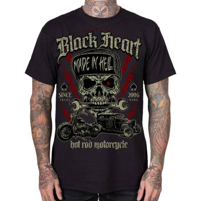 Black heart мъжка мотористка тениска BLACK HEART - RANDAL - Black - 21257