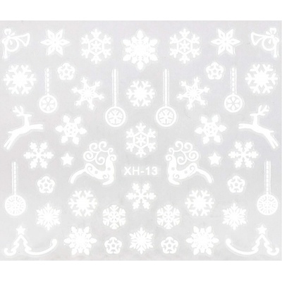 BIO NAILS Nálepka Vianoce XH-13 biela