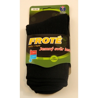 Novia dámské froté ponožky Jemný svěr lemu Černá