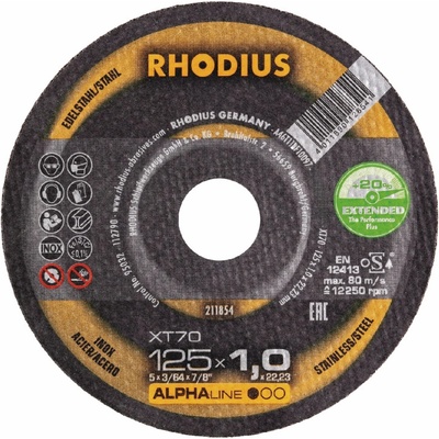 Rhodius rezný kotúč 125 x 1,0 x 22,23 mm 208226 10 ks