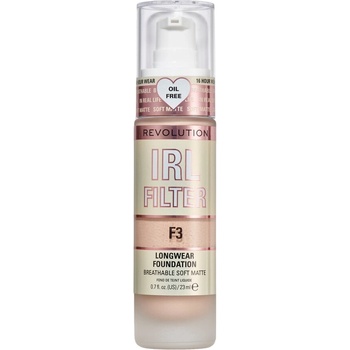 Makeup Revolution Дълготраен фон дьо тен IRL Filter, F3, 23 ml