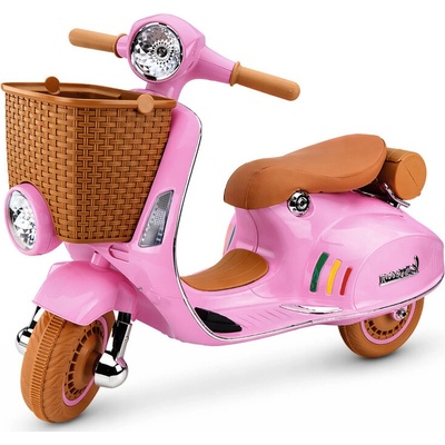 Mamido Vespa Dětský elektrický skútr 2x35W růžová
