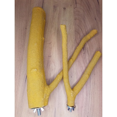 M bird rozvětvené brusné bidlo velikost S/M okrové cca 3,5 cm