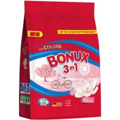 Bonux 3in1 Colors Radiant Rose pací prášek 20 PD 1,5 kg