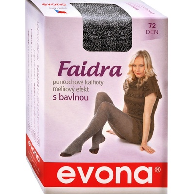 Evona FAIDRA neprůhledné punčochové kalhoty s bavlnou 999 černá
