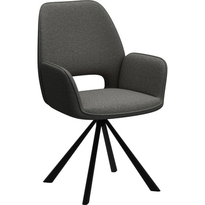 Actona Тъмносив трапезен стол с подлакътници Graham - Actona (0000110820)