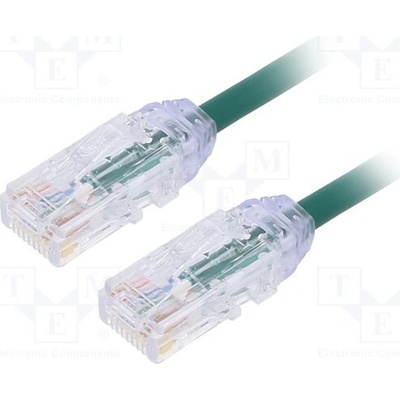 Panduit UTP28X1MGR Patch U/UTP Cat 6a RJ45 vidlice z obou stran drát Cu 1m