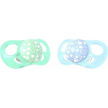 Twistshake Комплект от 2 залъгалки Twistshake Pacifier - Зелена и синя, от 0 до 6 месеца (78285)