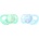 Twistshake Комплект от 2 залъгалки Twistshake Pacifier - Зелена и синя, от 0 до 6 месеца (78285)