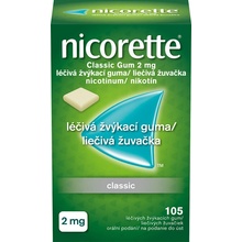 NICORETTE CLASSIC GUM ORM 2MG GUM MND 105