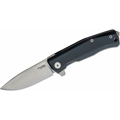 Lionsteel Myto Folding knife STONE WASHED M390 blade, BLACK aluminum handle MT01A BS