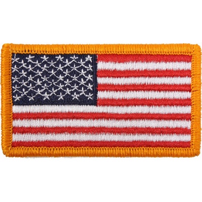 ROTHCO nášivka US vlajka 4,5x8,5 cm oranžový okraj