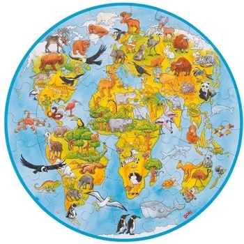 Goki Пъзел Goki - Свят, XXL (57711)