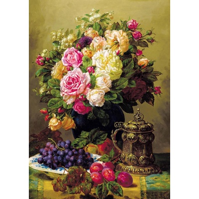 Enjoy - Puzzle Jean-Baptiste Robie: Still Life with Roses - 1 000 piese