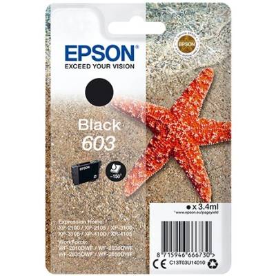 Epson 603 C13T03U14020 черна касета с мастило 3, 4 мл (C13T03U14020)
