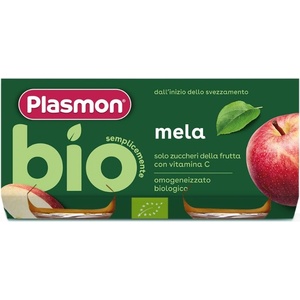 PLASMON Био пюре Plasmon - Ябълка, 6 м+, 2 х 80 g (1318) - ozone