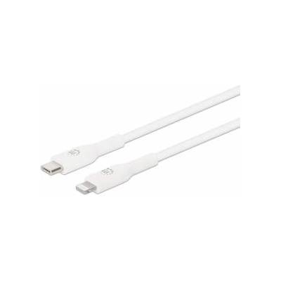 Кабел MANHATTAN 394529 : : USB Type-C към 8-Pin Lightning за iPhone, iPad и iPod, 2 м, До 480 Mbps, Бял, 394529